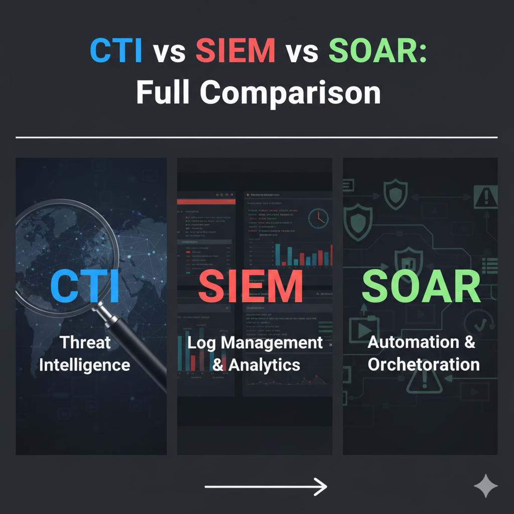 CTI vs SIEM vs SOAR Full Comparison