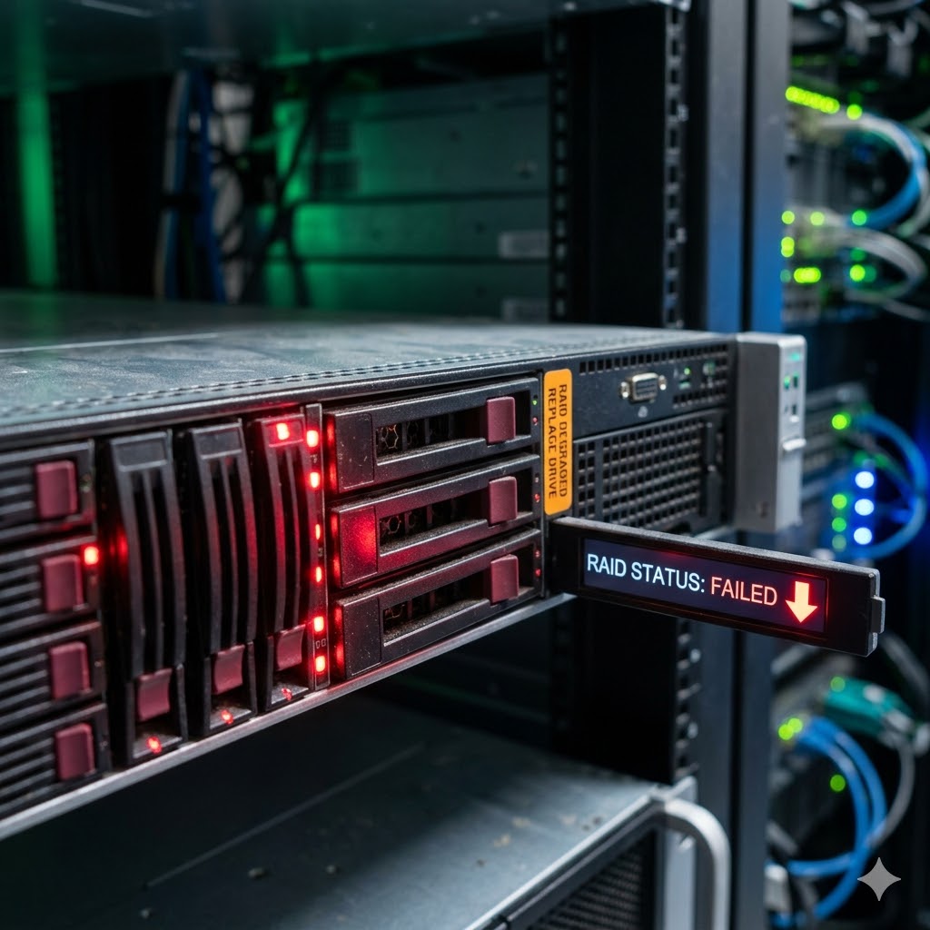 Failed or degraded RAID arrays.