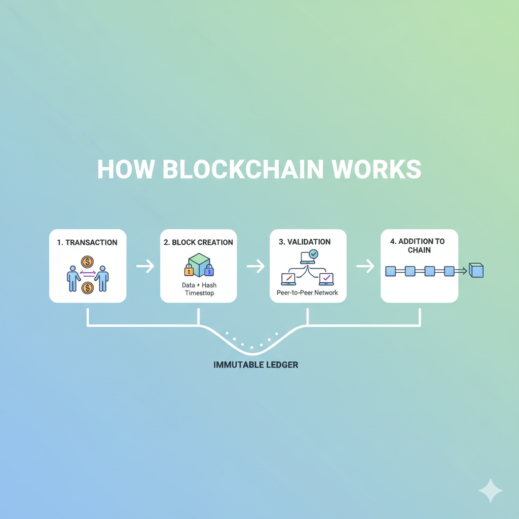 How blockchain works.