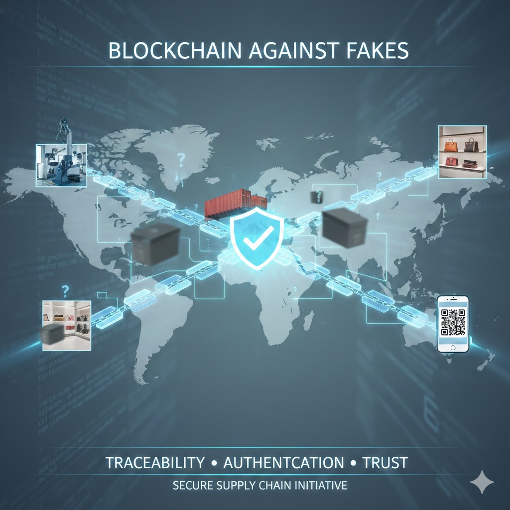 The role of blockchain in fighting counterfeit goods.