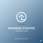 Business Starter web hosting plan banner with 10GB NVMe SSD, unmetered bandwidth, cPanel, free SSL for small Dhaka enterprises.