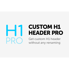 Add-on - Custom H1 header PRO