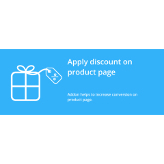 Apply discount on product page