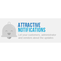 Attractive Notifications For Administrators, Customers And Vendors