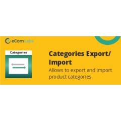 Categories Export/Import