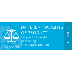 Different weight of products for shippings