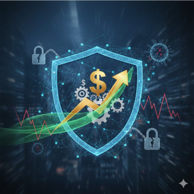 Generate an image of "The Business Value of Cyber Threat Intelligence"(400x400 size) unique, No text on image.