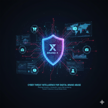 User User Generate an image of Cyber Threat Intelligence for Digital Brand Abuse