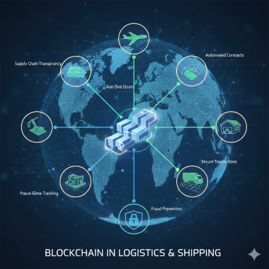 Blockchain in logistics and shipping.