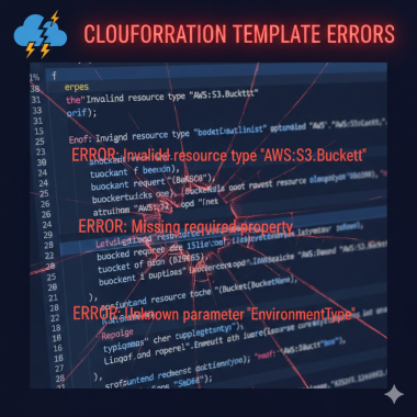 CloudFormation template errors.