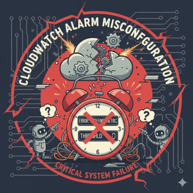 CloudWatch alarm misconfigurations.