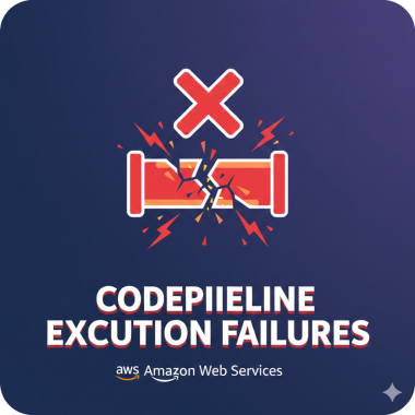 CodePipeline execution failures.