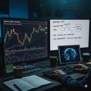 Cryptocurrency trading strategies.