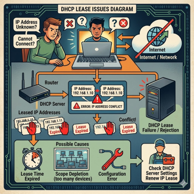 DHCP lease issues.