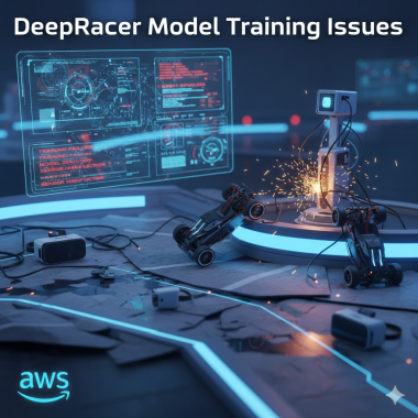 DeepRacer model training issues.