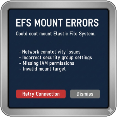 EFS mount errors.