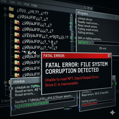 File system corruption.