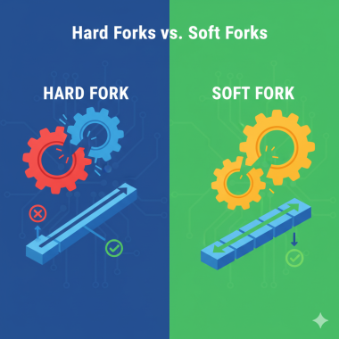 Hard forks vs. soft forks.