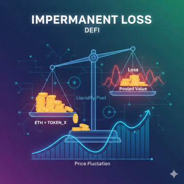 Impermanent loss in DeFi.