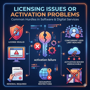 Licensing issues or activation problems.