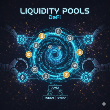Liquidity pools in DeFi.