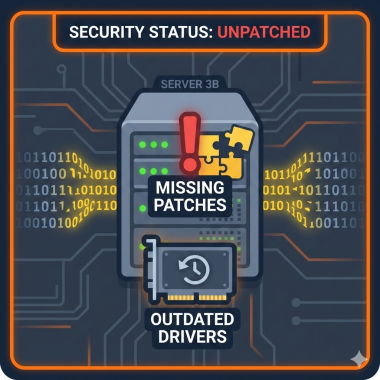 Missing server patches or outdated drivers