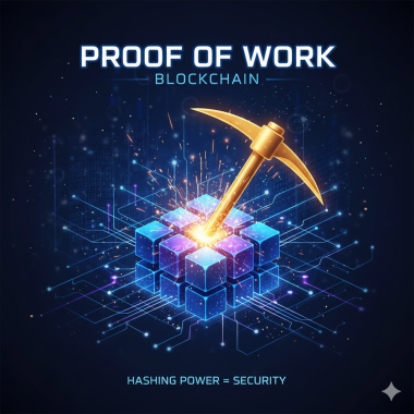 Proof of Work (PoW) in blockchain.