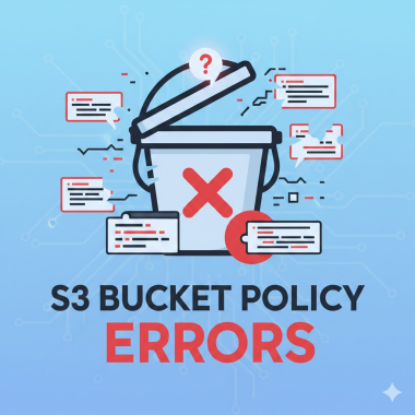 S3 bucket policy errors.