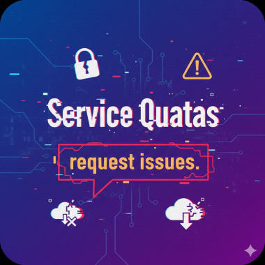 Service Quotas request issues.