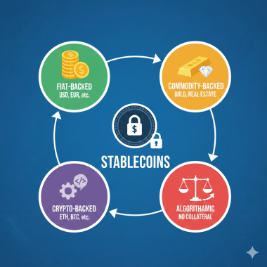Stablecoins and their types.
