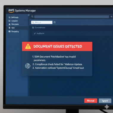 Systems Manager document issues.