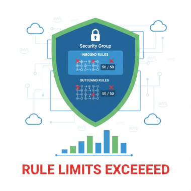 VPC security group rule limits.