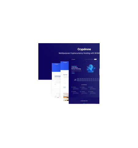 Crypdrone - ICO Crypto Landing & Cryptocurrency Website​ with whmcs Template