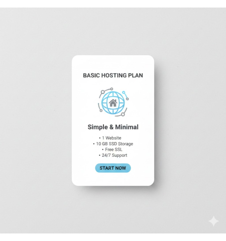 Ecommerce Basic Plan Interface With Essential Tools And Dashboard.