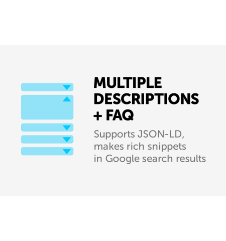Add-on - Multiple descriptions + FAQ (with JSON-LD rich snippets)
