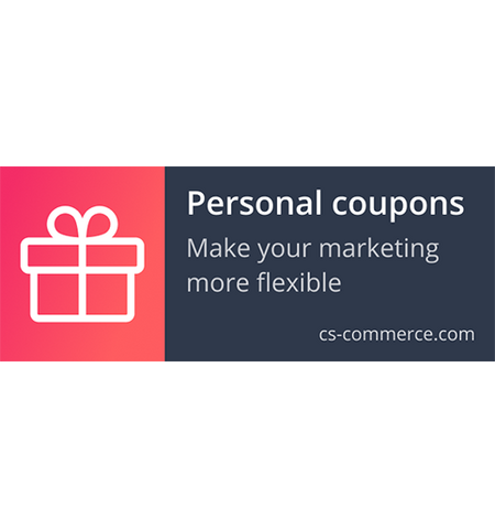 Personal coupon codes add-on for CS-Cart