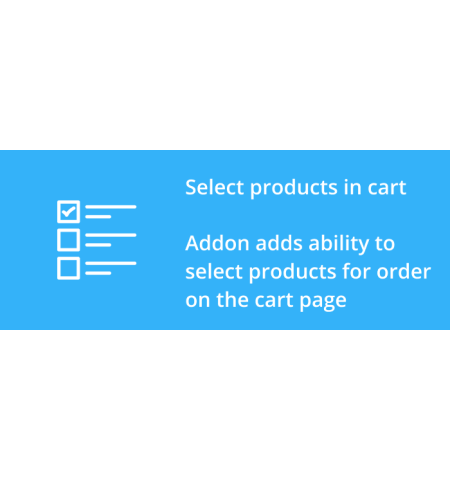 Selecting products to buy in the cart page
