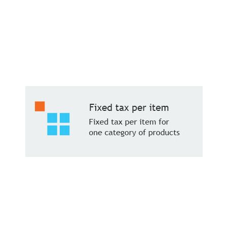 Fixed tax per item for one category of products